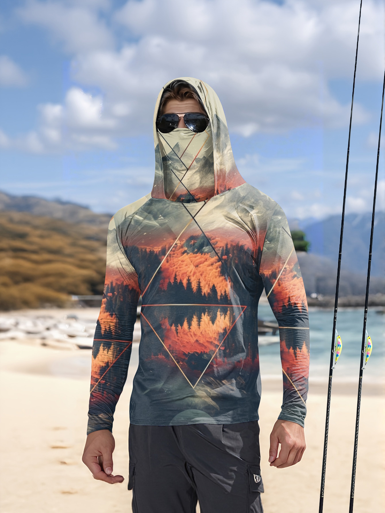 Outdoor Sports Leisure - Camicia a maniche lunghe da uomo