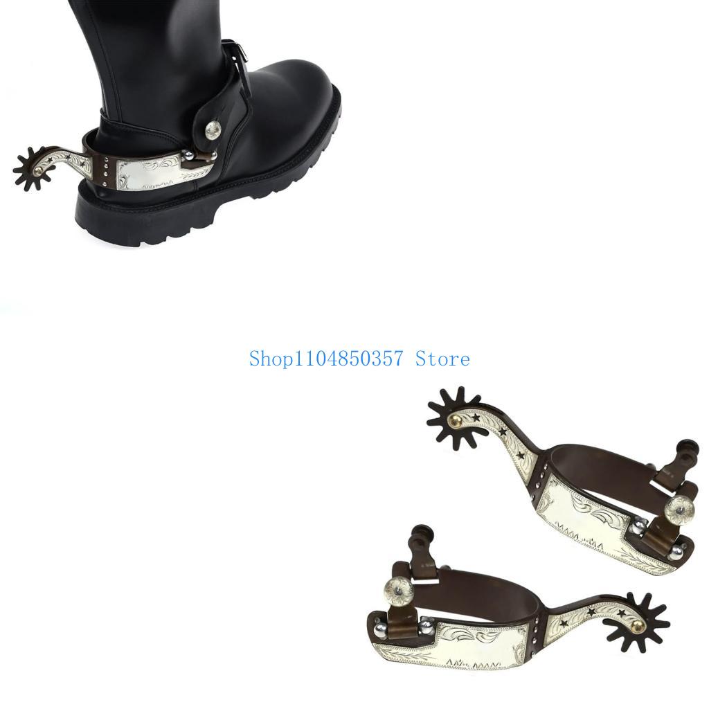 Brushing Boot Horse - 5ASD Western Cowboy Spur con decorazione