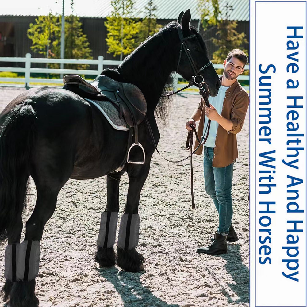 Brushing Boot Horse - 4 Pezzi Stivali Anti-Mosche in Rete
